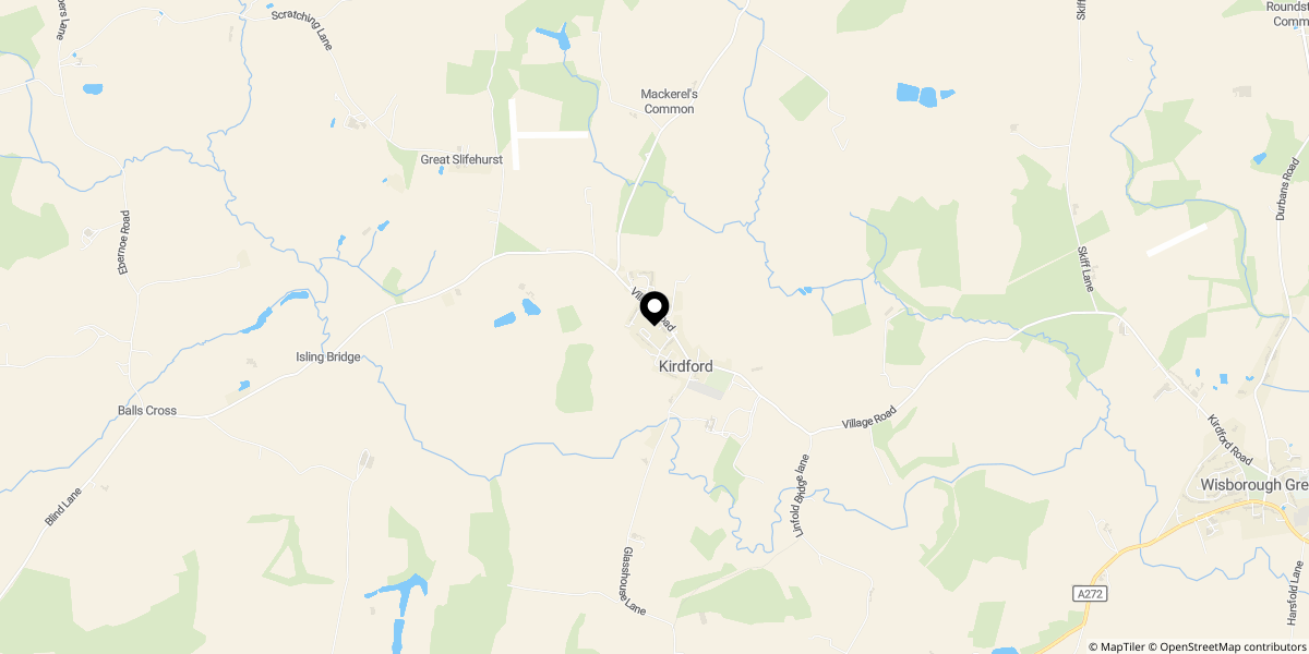 Approximate location of Townfield, Kirdford, Billingshurst, RH14 0NA